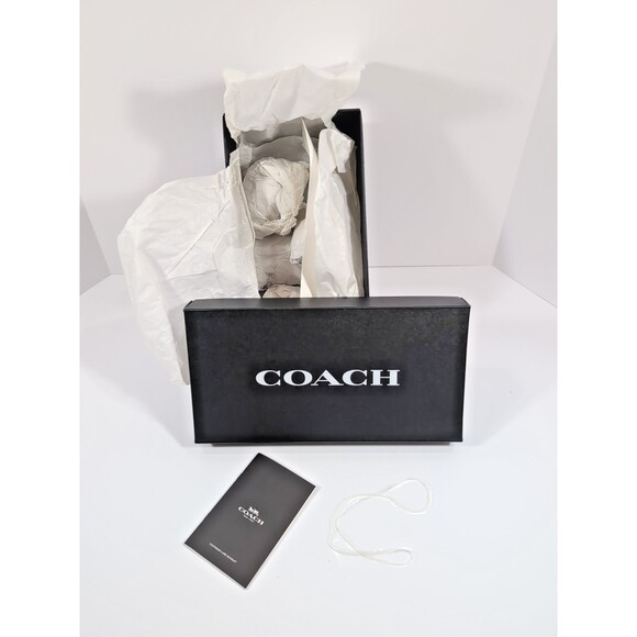 Coach Shoes - Coach Black Shoe Box White Logo EMPTY 12” x 6” x 4.5” CoachCare Card Tissue Band
